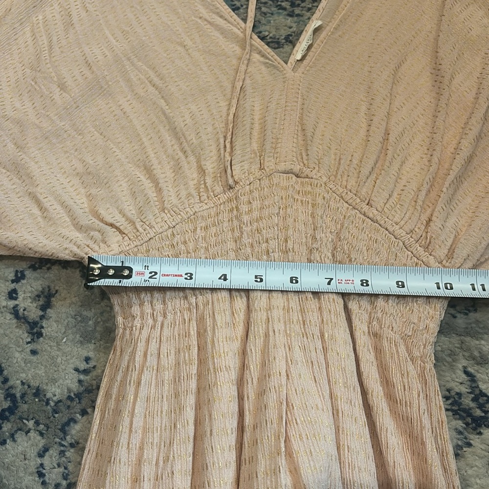 Lovestitch batwing cocktail summer day dress peach size L fits S - small Large - Picture 6 of 7